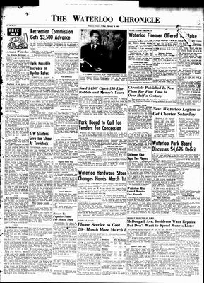 Waterloo Chronicle (Waterloo, On1868), 29 Feb 1952