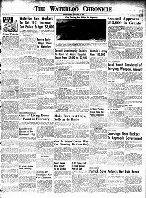 Waterloo Chronicle (Waterloo, On1868), 14 Mar 1952