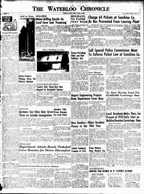 Waterloo Chronicle (Waterloo, On1868), 8 Aug 1952