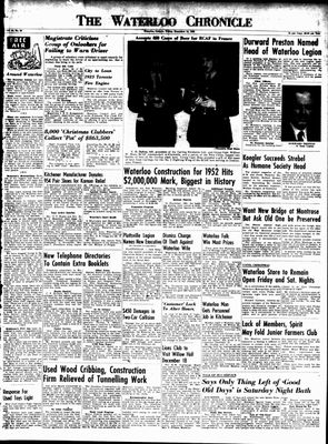 Waterloo Chronicle (Waterloo, On1868), 12 Dec 1952