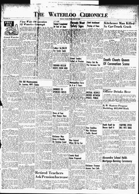 Waterloo Chronicle (Waterloo, On1868), 27 Mar 1953