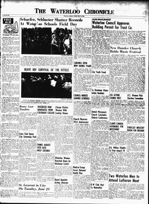 Waterloo Chronicle (Waterloo, On1868), 19 Jun 1953