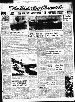 Waterloo Chronicle (Waterloo, On1868), 18 Dec 1953