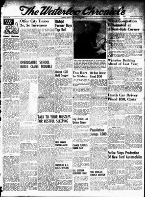 Waterloo Chronicle (Waterloo, On1868), 12 Nov 1954