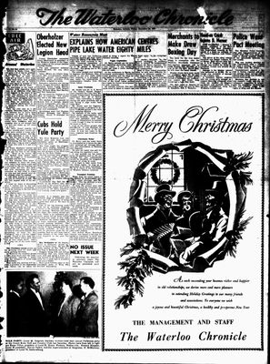 Waterloo Chronicle (Waterloo, On1868), 24 Dec 1954