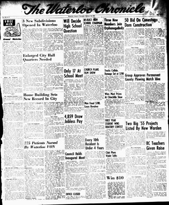 Waterloo Chronicle (Waterloo, On1868), 13 Jan 1955