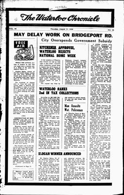 Waterloo Chronicle (Waterloo, On1868), 11 Aug 1955