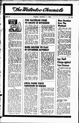 Waterloo Chronicle (Waterloo, On1868), 1 Sep 1955