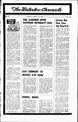 Waterloo Chronicle (Waterloo, On1868), 13 Oct 1955