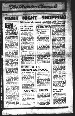 Waterloo Chronicle (Waterloo, On1868), 12 Jan 1956