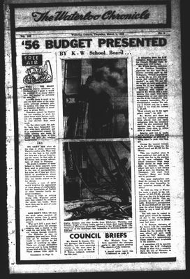 Waterloo Chronicle (Waterloo, On1868), 1 Mar 1956