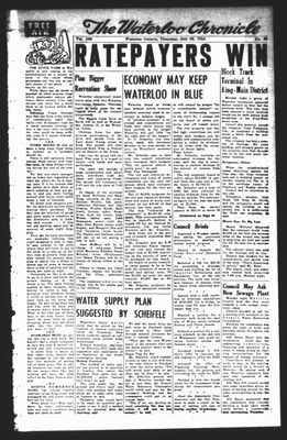 Waterloo Chronicle (Waterloo, On1868), 26 Jul 1956