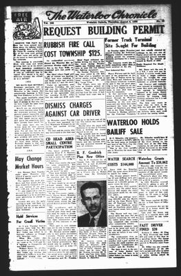 Waterloo Chronicle (Waterloo, On1868), 9 Aug 1956