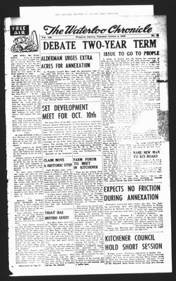 Waterloo Chronicle (Waterloo, On1868), 4 Oct 1956