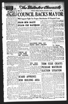 Waterloo Chronicle (Waterloo, On1868), 8 Nov 1956