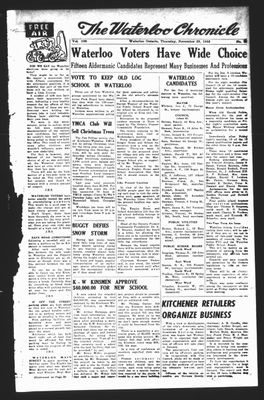 Waterloo Chronicle (Waterloo, On1868), 29 Nov 1956