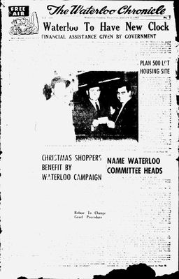 Waterloo Chronicle (Waterloo, On1868), 3 Jan 1957