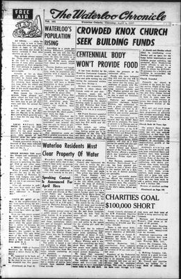 Waterloo Chronicle (Waterloo, On1868), 4 Apr 1957