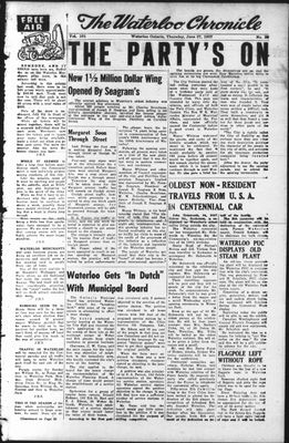 Waterloo Chronicle (Waterloo, On1868), 27 Jun 1957