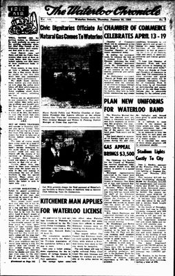 Waterloo Chronicle (Waterloo, On1868), 23 Jan 1958