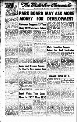 Waterloo Chronicle (Waterloo, On1868), 30 Jan 1958