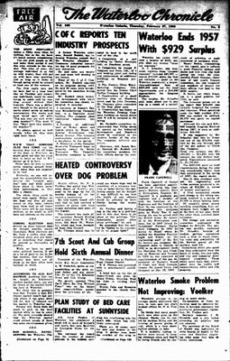 Waterloo Chronicle (Waterloo, On1868), 27 Feb 1958