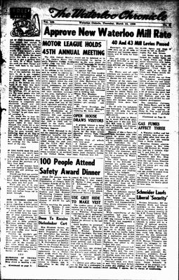 Waterloo Chronicle (Waterloo, On1868), 13 Mar 1958