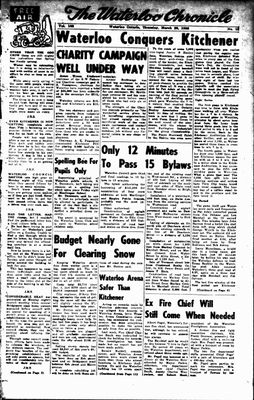 Waterloo Chronicle (Waterloo, On1868), 20 Mar 1958