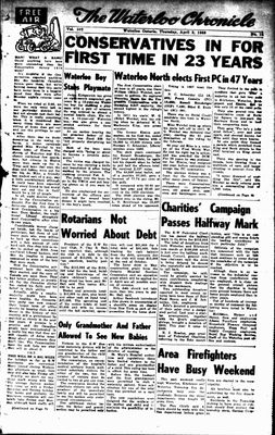 Waterloo Chronicle (Waterloo, On1868), 3 Apr 1958