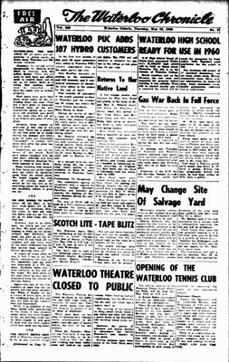 Waterloo Chronicle (Waterloo, On1868), 22 May 1958