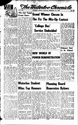 Waterloo Chronicle (Waterloo, On1868), 11 Sep 1958