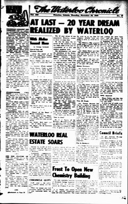 Waterloo Chronicle (Waterloo, On1868), 20 Nov 1958