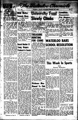 Waterloo Chronicle (Waterloo, On1868), 26 Feb 1959