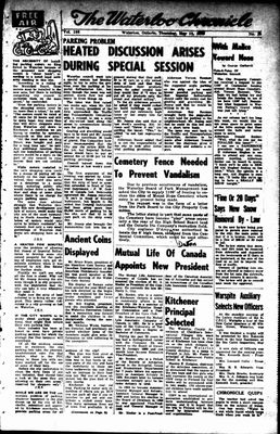 Waterloo Chronicle (Waterloo, On1868), 14 May 1959