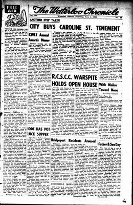 Waterloo Chronicle (Waterloo, On1868), 4 Jun 1959