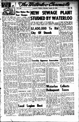 Waterloo Chronicle (Waterloo, On1868), 13 Aug 1959