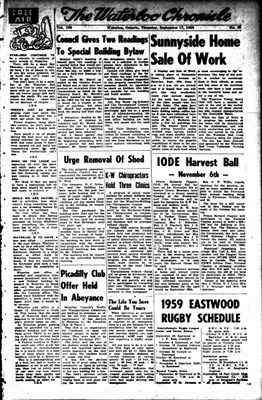 Waterloo Chronicle (Waterloo, On1868), 17 Sep 1959