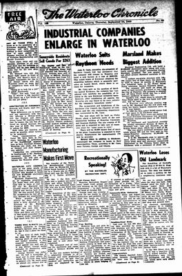 Waterloo Chronicle (Waterloo, On1868), 24 Sep 1959