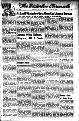 Waterloo Chronicle (Waterloo, On1868), 8 Oct 1959