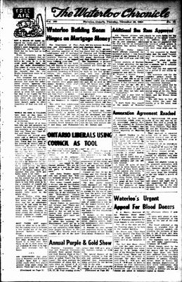 Waterloo Chronicle (Waterloo, On1868), 19 Nov 1959