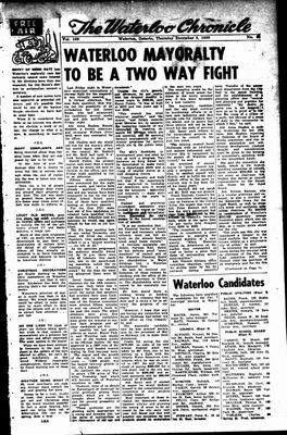 Waterloo Chronicle (Waterloo, On1868), 3 Dec 1959