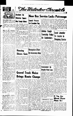 Waterloo Chronicle (Waterloo, On1868), 15 Sep 1960