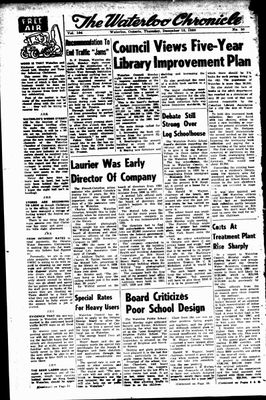 Waterloo Chronicle (Waterloo, On1868), 15 Dec 1960