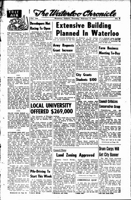 Waterloo Chronicle (Waterloo, On1868), 9 Feb 1961