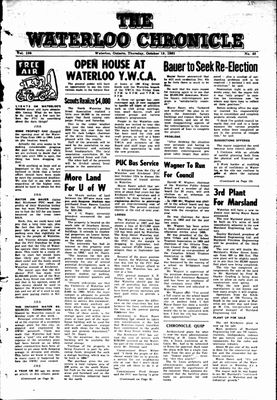 Waterloo Chronicle (Waterloo, On1868), 19 Oct 1961