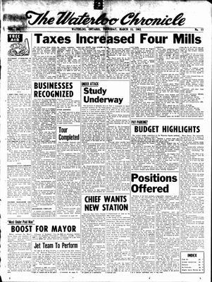 Waterloo Chronicle (Waterloo, On1868), 15 Mar 1962