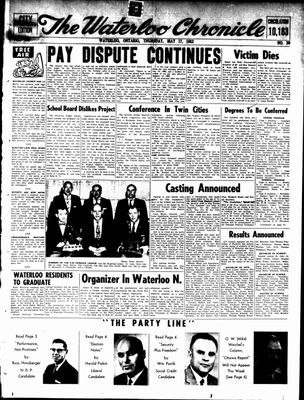 Waterloo Chronicle (Waterloo, On1868), 17 May 1962