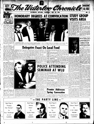 Waterloo Chronicle (Waterloo, On1868), 24 May 1962