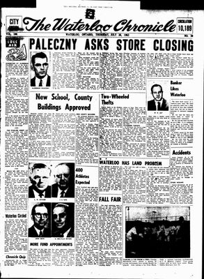 Waterloo Chronicle (Waterloo, On1868), 26 Jul 1962