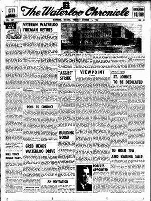 Waterloo Chronicle (Waterloo, On1868), 11 Oct 1962